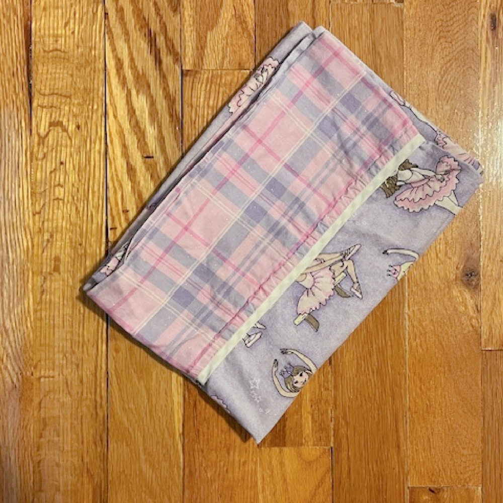 Purple and‎ Pink Ballerina handmade pillowcase